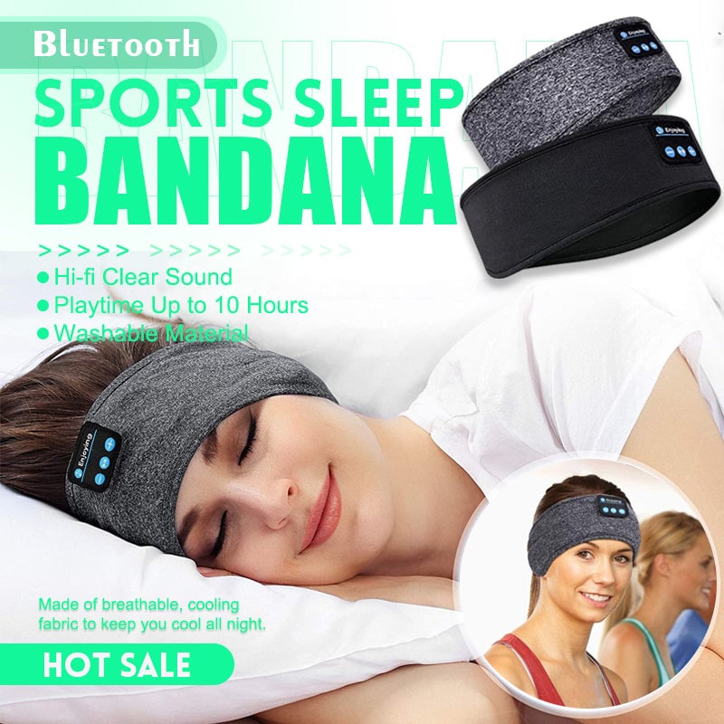 (🔥Last Day Promotion- SAVE 48% OFF)Bluetooth Sports Sleep Bandana-👍Buy 2 Get 1 Free
