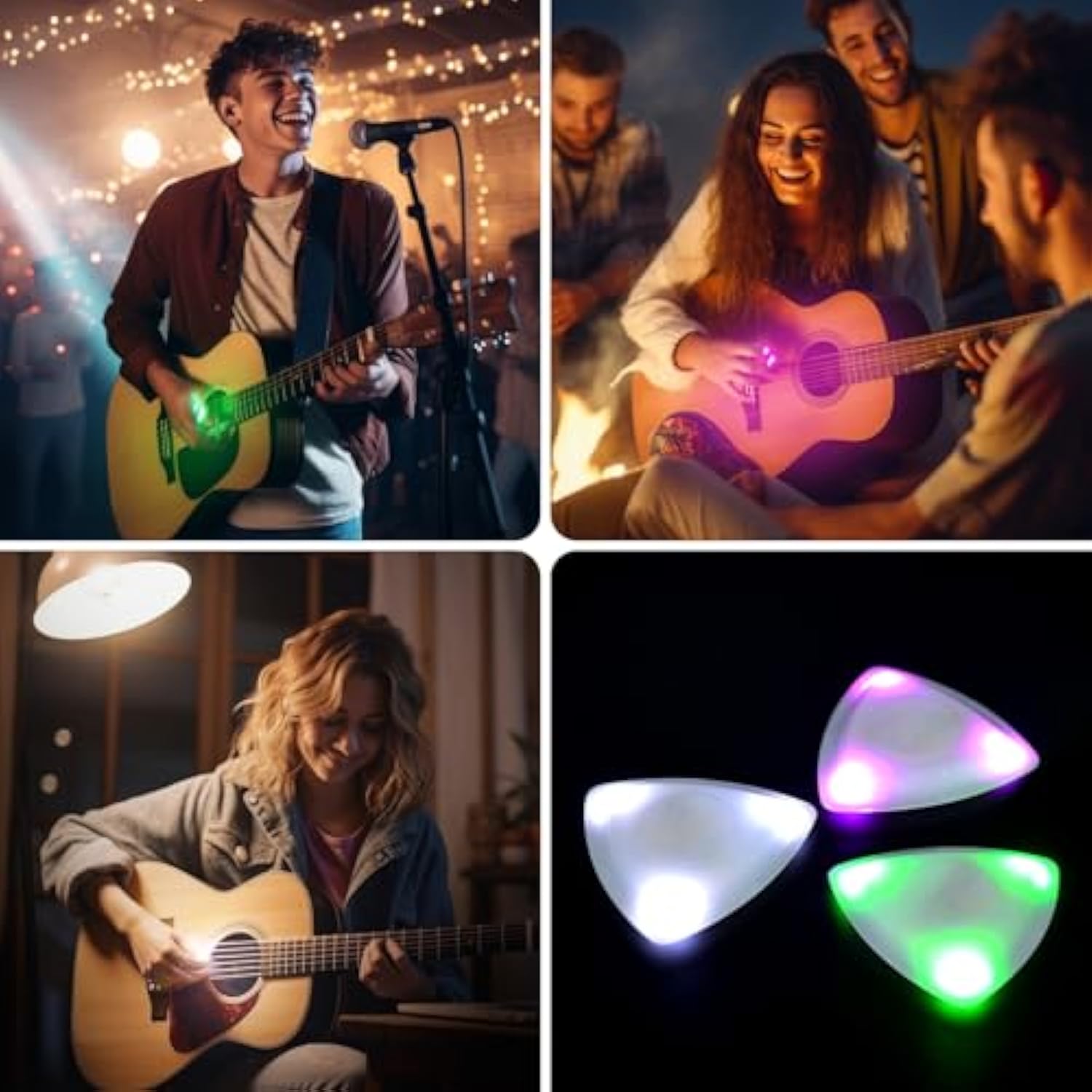 🔥Last Day Promotion 70% OFF🔥Auto LED Glowing Guitar Picks⚡BUY 2 GET 1 FREE