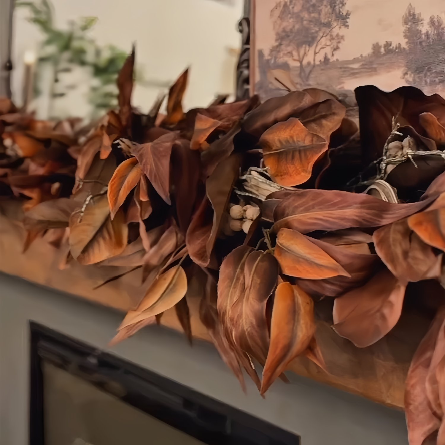🎁TikTok Last Day Sale - 70% OFF🔥Brown Magnolia Leaf Garland--Buy 2 Free Shipping