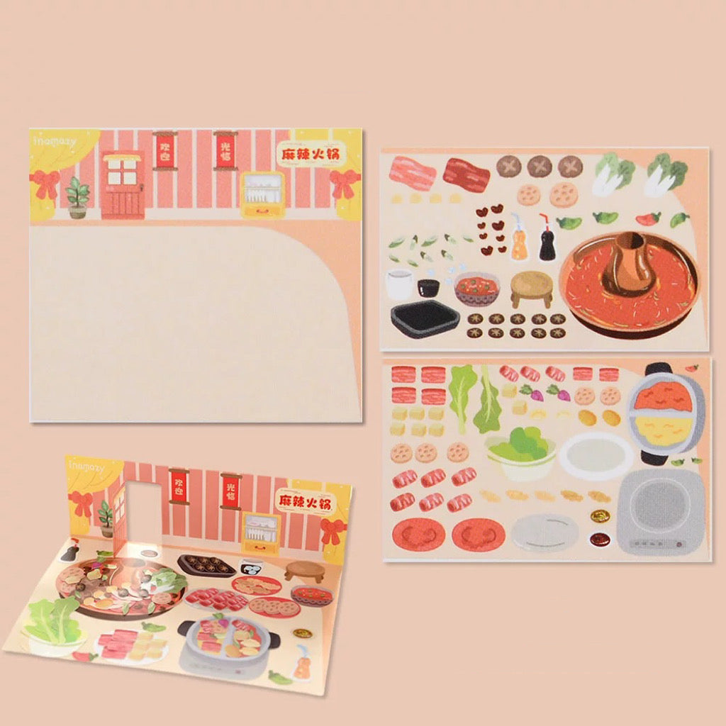 Make Your Own Food Stickers, DIY Pizza Dessert Spicy Hot Pot Teahouse