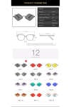Women's Retro Diamond Metal Sunglasses