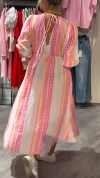Women's V-neck Lantern Sleeve Printed Casual Dress