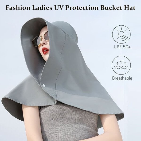 🔥Summer Hot Sale - Fashion Ladies UV Protection Bucket Hat