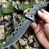 Embossed folding knife mountaineering portable camping knife for self-defense