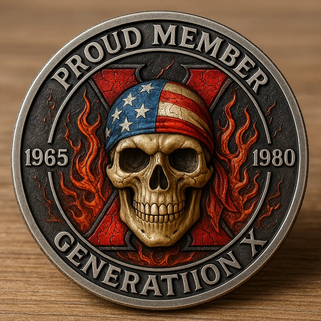 Proud Member Generation X Commemorative Skull Coin