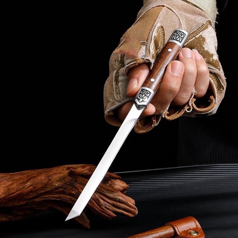 Red rosewood integrated keel sharp high-end fruit peeling knife