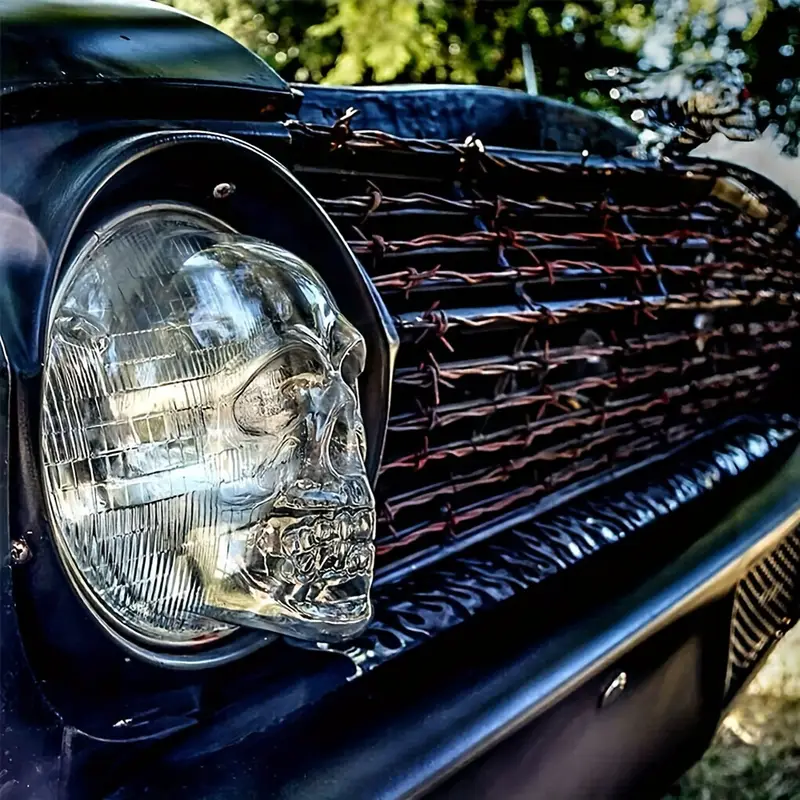 Skull Car Headlight Cover