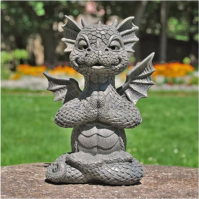 MystiCalls Garden Dragon Meditated Statue Collecting