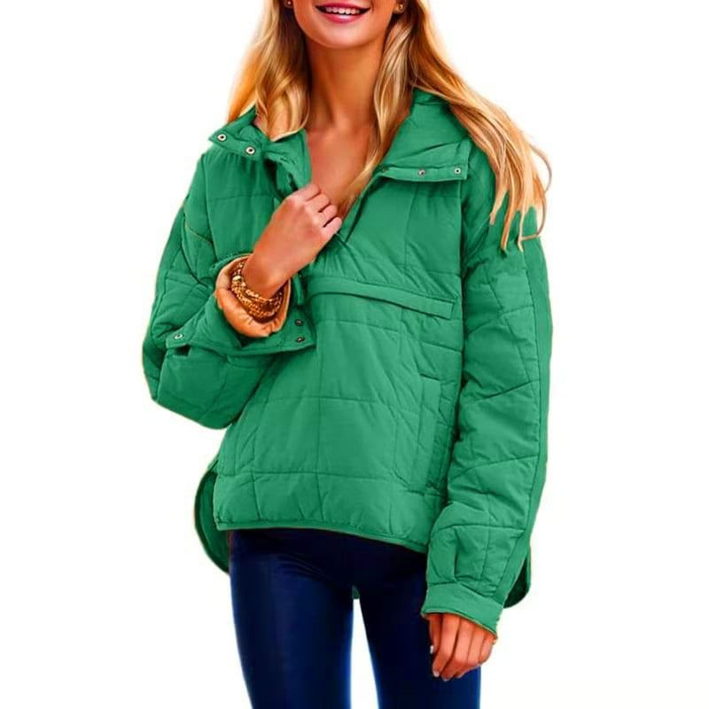 🍂KOSTENLOSEN VERSAND🔥Übergroße Pufferjacke mit Kapuze für Damen, gesteppt, leicht, warm, Winterpullover, gepolsterter Hoodies-Mantel