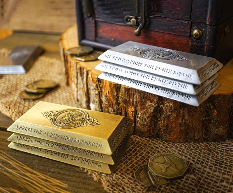 💖Last Day Sale 49% OFF-Dwarven Gold and Silver Bars Heavy RealisticProps for Tabletop RPGs & Larping Activities💎