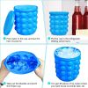 Portable 2-in-1 large silicone ice bucket mold