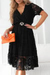 Women's V-neck Lace Hollow Dress