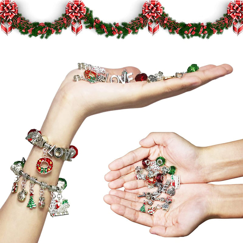 🔥Last 4 hours 49% OFF🌲 -DIY 24 Days Christmas Countdown Calendar Bracelets Set