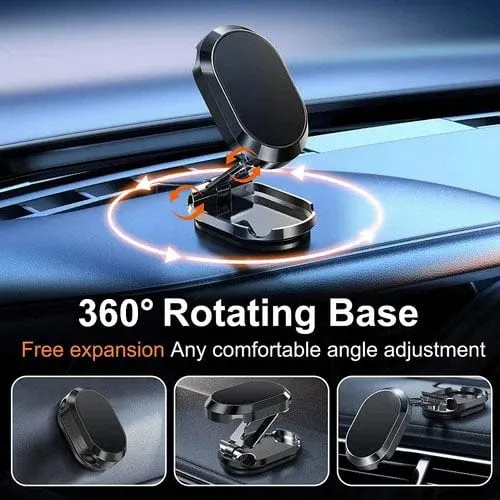 Last Day Promotion 70% OFF - 🔥2024 New Alloy Folding Magnetic Car Phone Holder