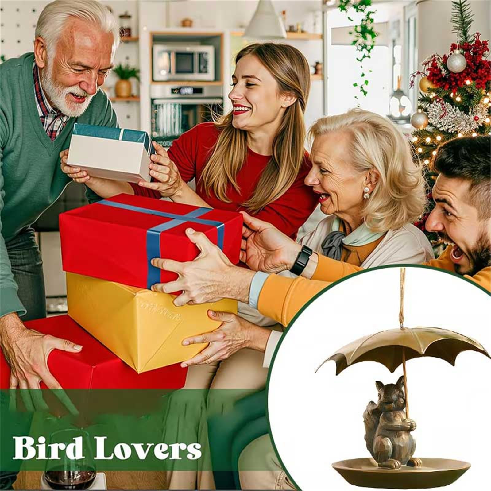 Father's Day Sale 50% Off🐦Girl Next Door Animal Bird Feeder with Umbrella