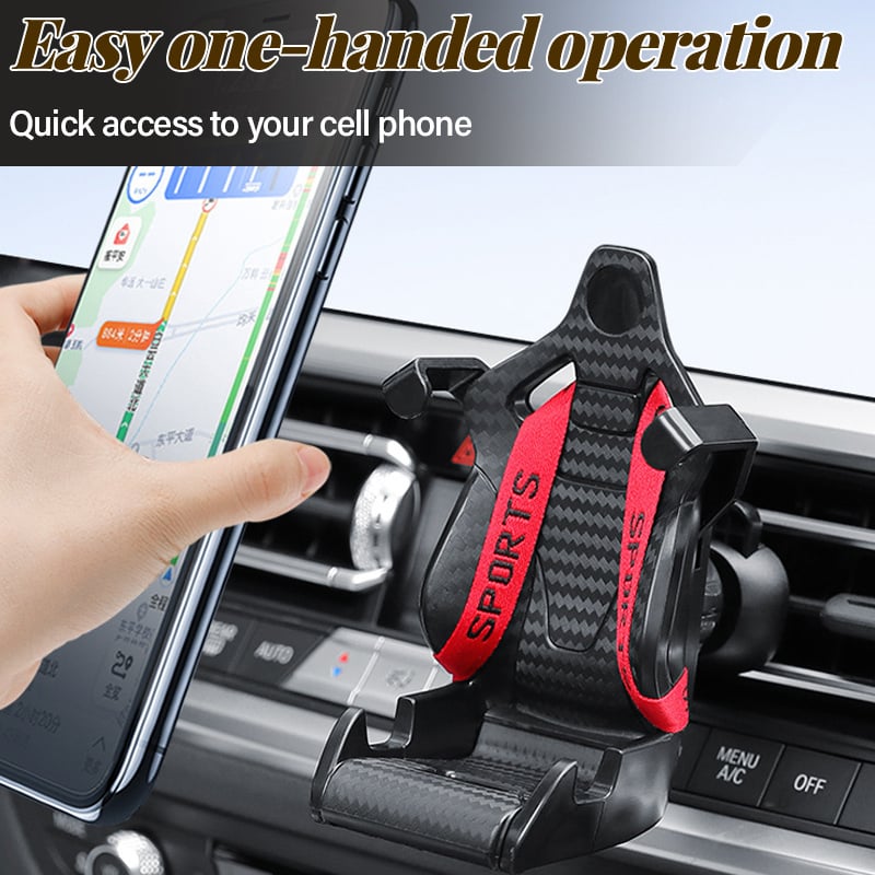 Tiktok Summer Sale🎉Carbon Fiber Sports Car Seat Phone Holder