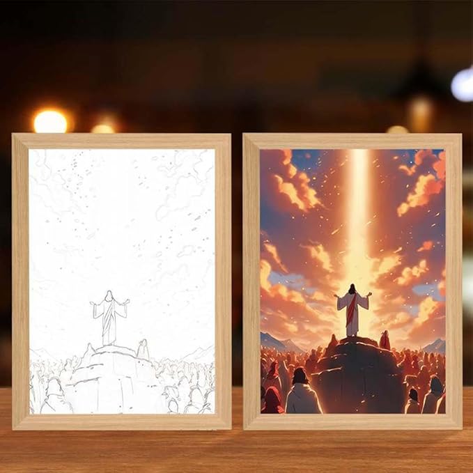 🔥Last 4 hours Sale: Save 60%- ✝🙏He Is With Me -- The Jesus Lamp