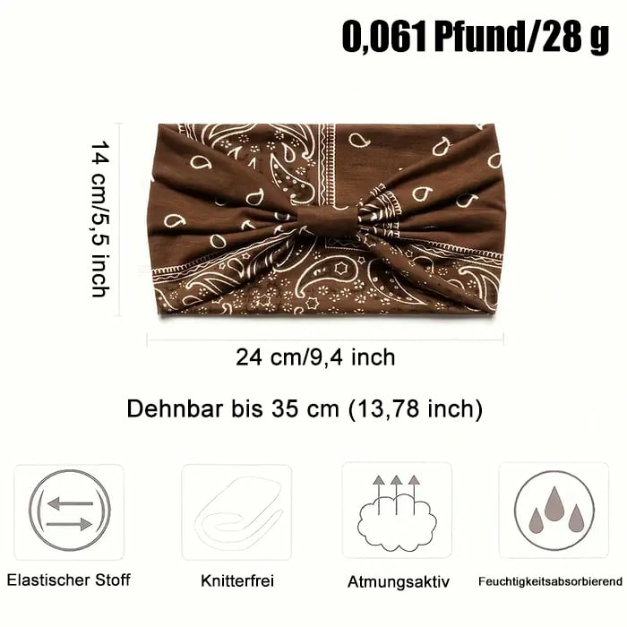 🔥LETZTER TAG 50% Rabatt- Breites Stirnband im Boho-Paisley-Muster🥰
