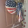 🏵100% Handmade Vintage American Flag Fallen Soldiers Memorial Rattan Wreath(𝐌𝐚𝐫𝐢𝐚𝐧𝐚 𝐒𝐦𝐢𝐭𝐡 𝐇𝐚𝐧𝐝𝐦𝐚𝐝𝐞®)