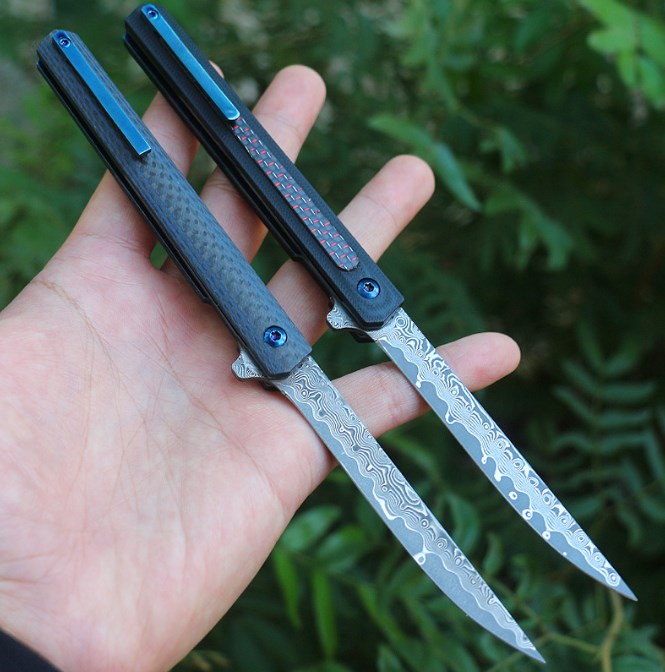 Father's Day Sale🔥Carbon fiber handle Damascus Blade Knife