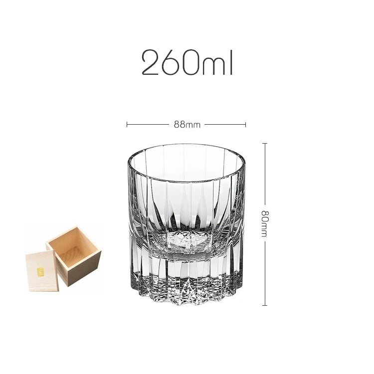 Crystal Star Cut Edo Kiriko Whiskey Glass