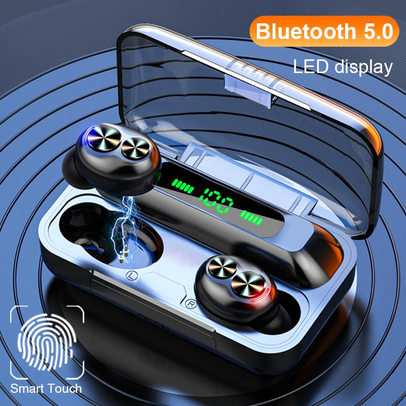 LED Display Waterproof Wireless Bluetooth Earphones