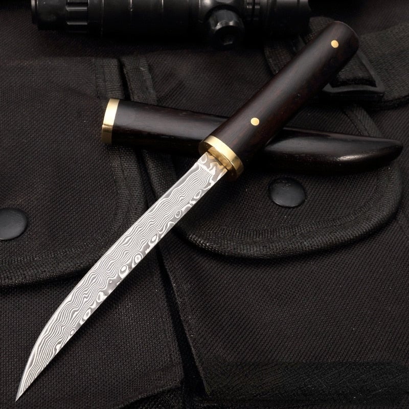 Ebony Damascus Knife
