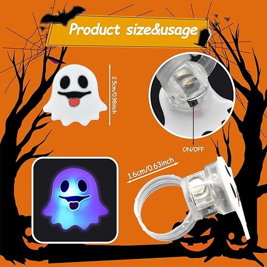 🔥Last Day Promotion 50% OFF🔥 Halloween 50Pcs LED glowing ring
