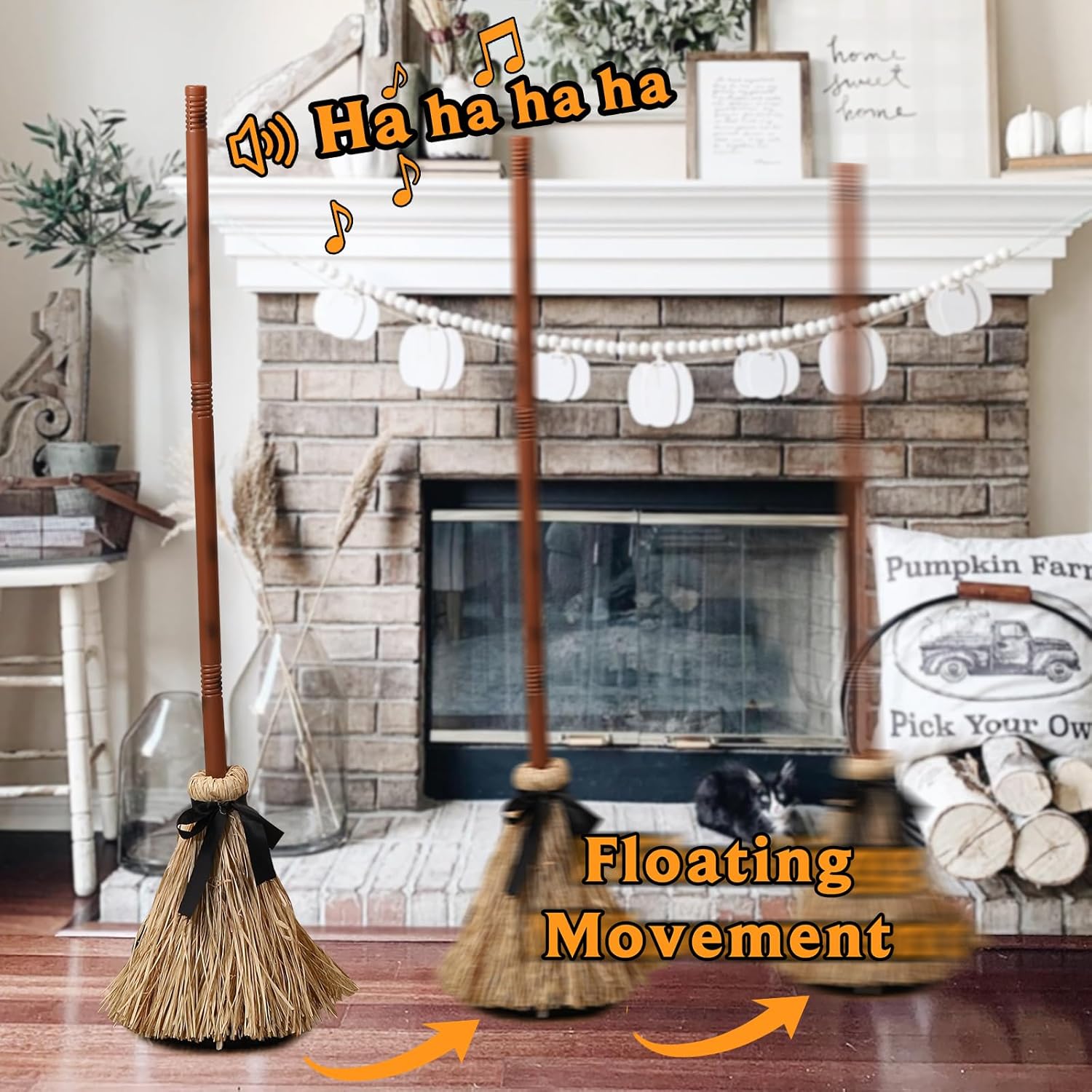 🧙‍♀️Last Day Sale - 70% OFF🪄Floating Witch's Broom –Haunted Dancing Broom🎉
