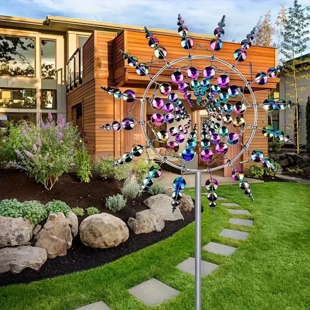 🔥 Celebrate July 4th with 50% OFF! Nordic Metal Wind Spinner Garden Yard Decor – Outdoor Iron Art Windmill Stake for Patio & Lawn Decoration