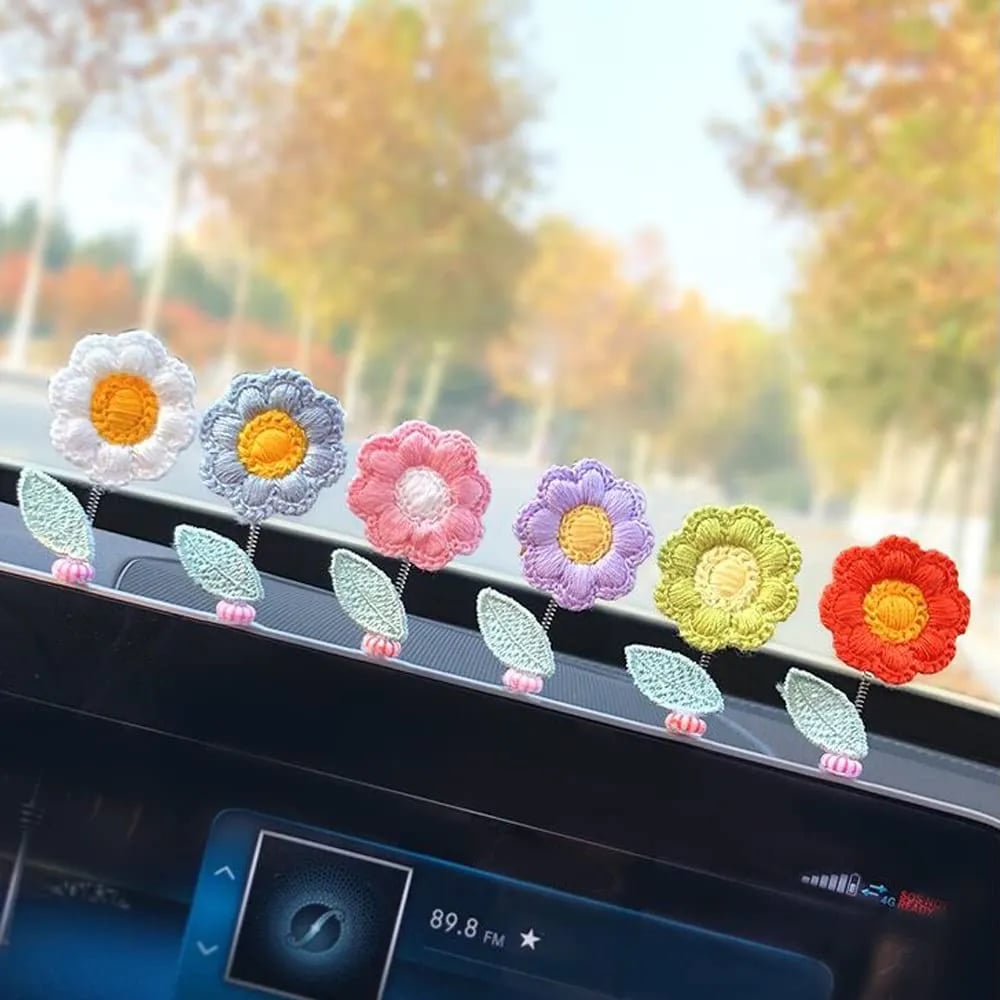 (🔥Last Day Promotion 50% OFF) - Buttbil Cute Shaking Flowers Car Decor (7 pcs)