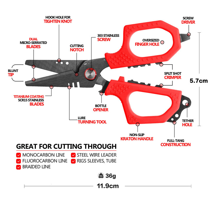 🔥Last Day Clearance Sale 60% OFF🔥Fishing Pro Shears - Braid Cutting Scissors