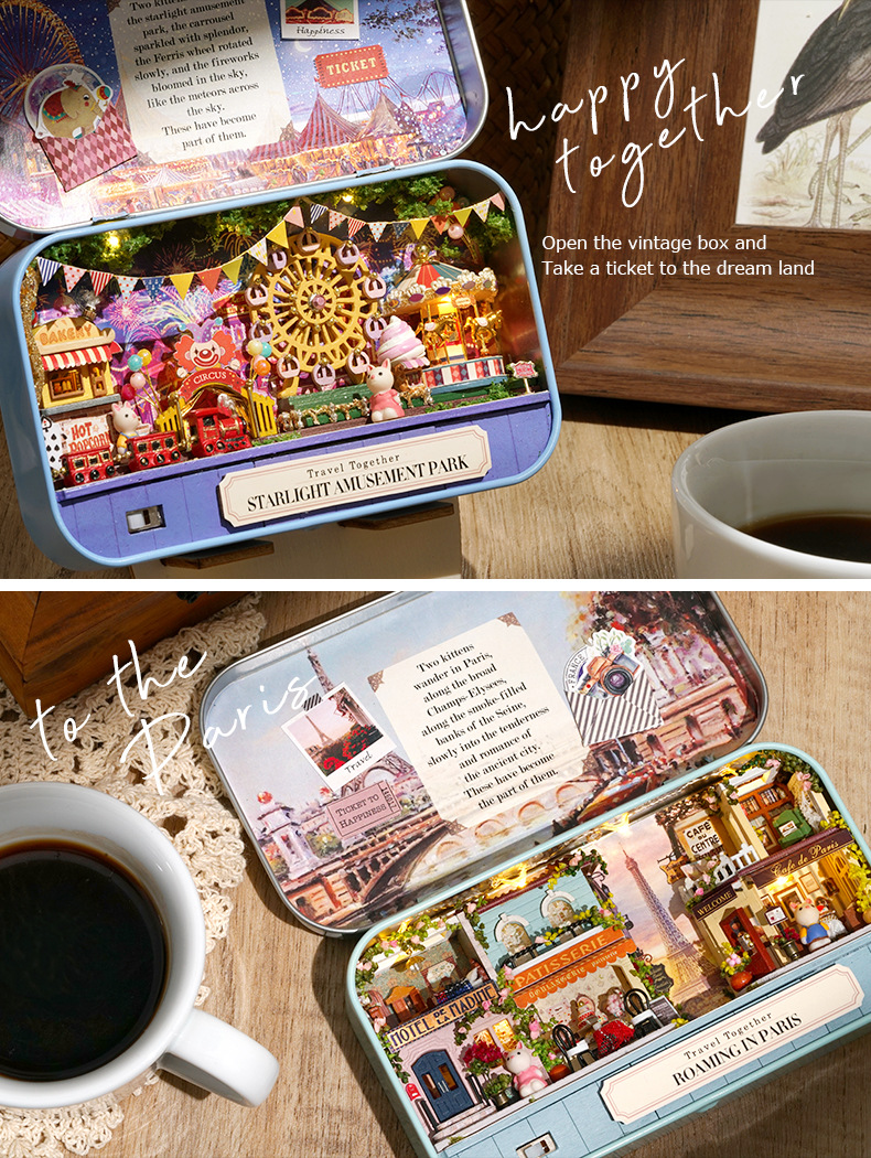💥LAST DAY SALE 50% OFF💥Miniature Theater Box DIY Wooden Dollhouse Kit⚡BUY 2 FREE SHIPPING