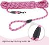 Hi Kiss Dog/Puppy Obedience Recall Training Agility Lead - 15ft 20ft 30ft 50ft 100ft Training Leash - Great for Play, Camping, or Backyard - Black 30ft