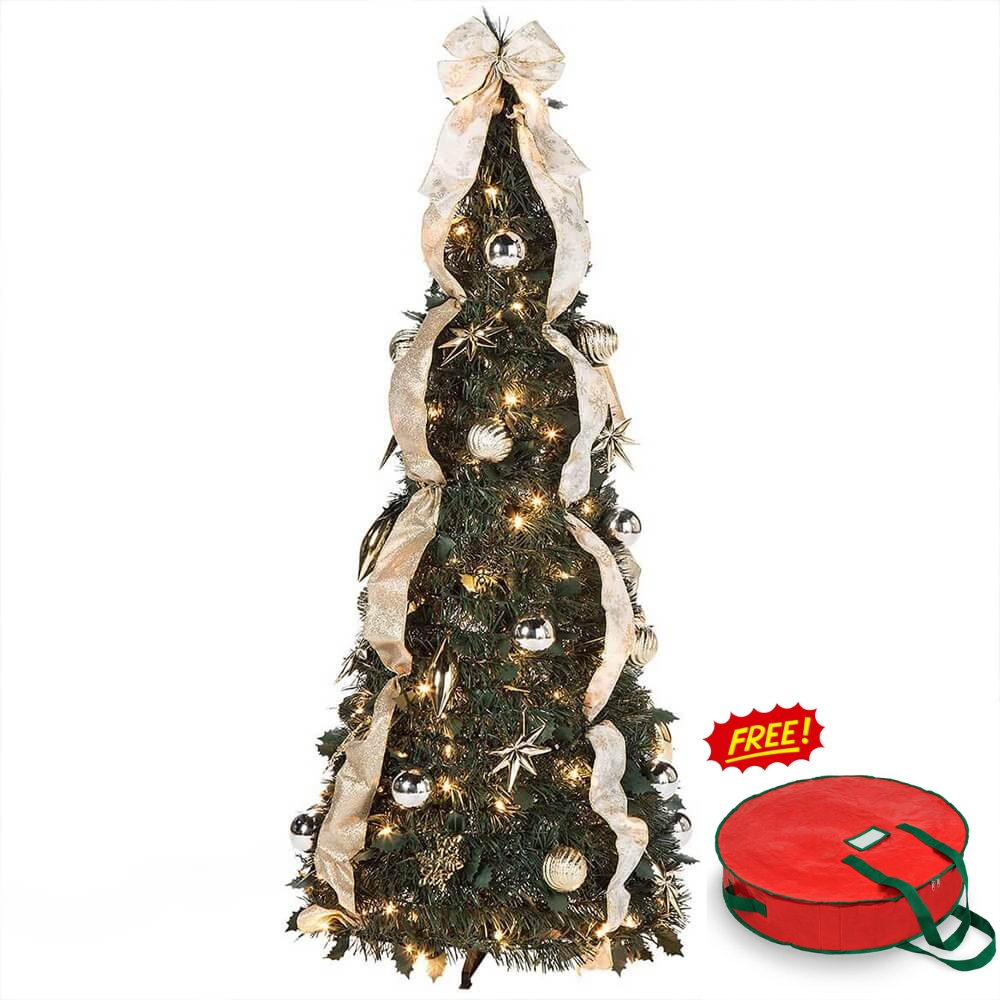 🎄Folding Gold & Silver Christmas Tree