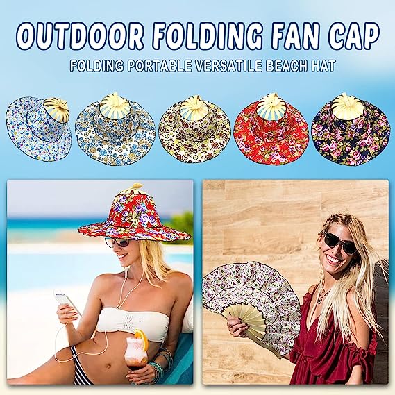 🔥Last Day Promotion 50% OFF🔥Fashionable bamboo fan hat - BUY 2 GET Extra 10% OFF