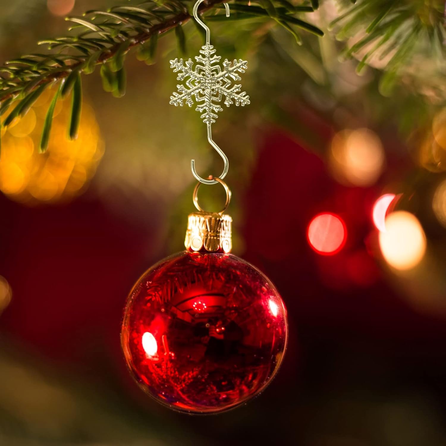 🎄TikTok Christmas Sale -70% OFF✨Christmas S-Hooks with Snowflake(20pcs)