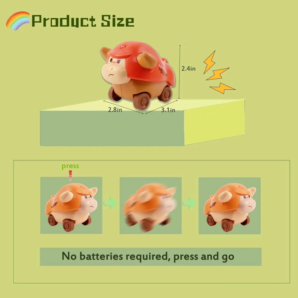 🔥Last Day Promotion 50% OFF🔥Cute and Colorful Animal Toy Cars