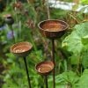 🔥🔥🔥 50% OFF – Limited Time Only! 🔥🔥🔥 Garden Stakes, Metal Yard Art, Outdoor Garden Decor, Rustic Metal Sculpture Rusty Rain Catchers Unique Gift
