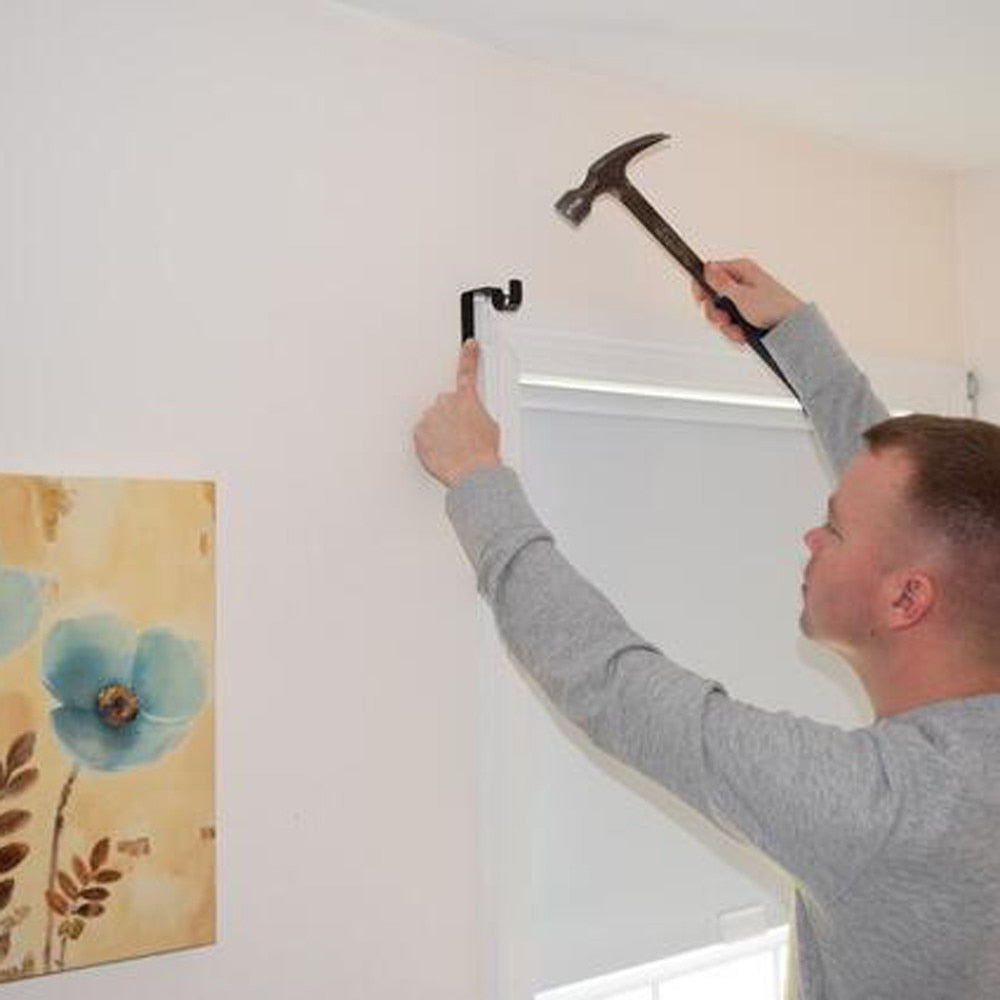 (🔥Last Day Promotion- SAVE 48% OFF)NO-DRILL CURTAIN ROD TAP-IN HOLDERS