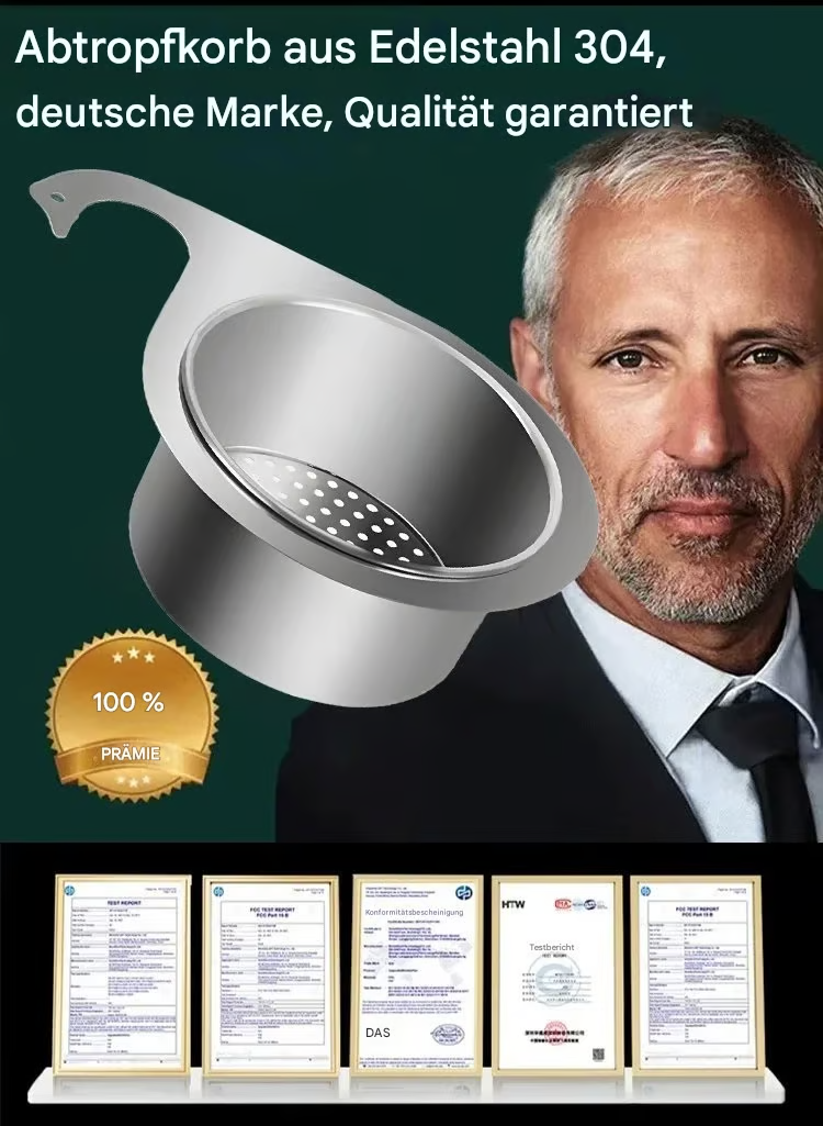🎁Edelstahl-Abtropfkorb für Küchenspüle