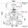6 Shot Glass Dispenser Holder Liquor