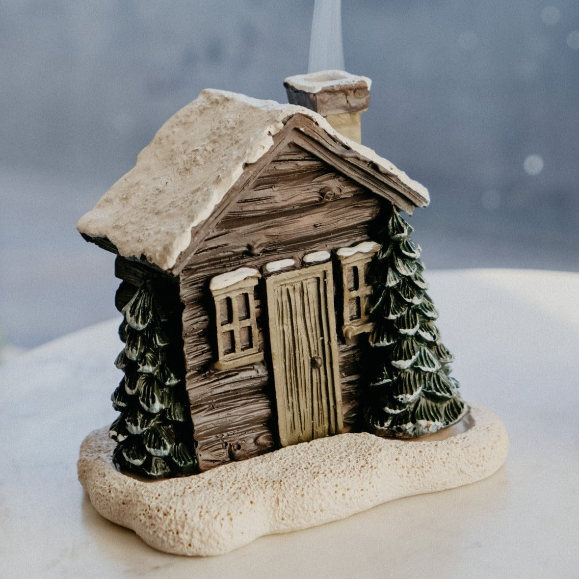 🎅Early Christmas Sale -49% OFF🎁-Log Cabin Snowy Winter Incense Cone Burner