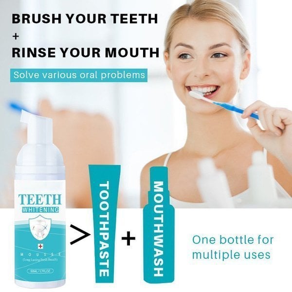 🔥SUMMER SALE 49% OFF -Teeth Whitening Mousse🔥（Buy 2 get 1 free)