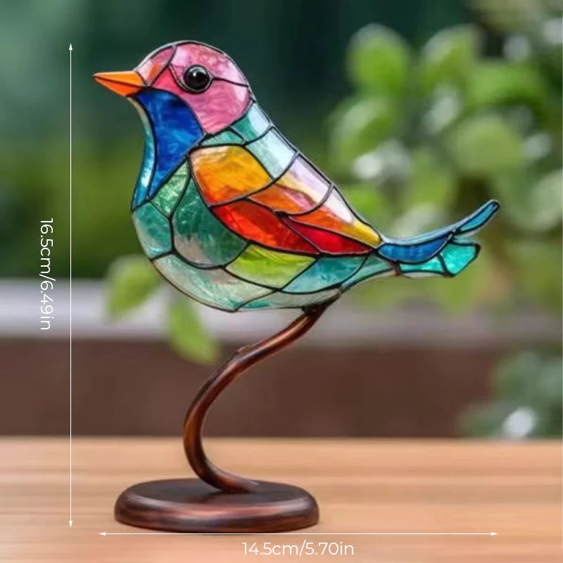 🔥Last Day 50% OFF🎉Birds on Branches Stained Glass Ornaments