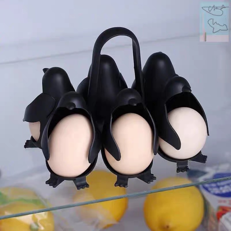 Penguin-Shaped 3-in-1 Cook, Store and Serve Egg Holder