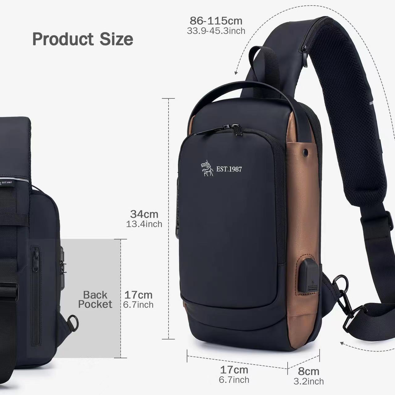 🔥LAST DAY SALE 50% OFF - Multifunctional  Anti-theft Chest Bag