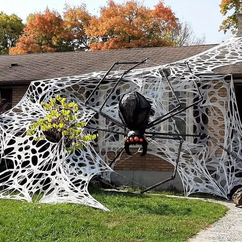 🔥🕷EARLY HALLOWEEN SALE - Uocsptt™ Spider Web Halloween Decorations Outdoor & Red-eyed spider