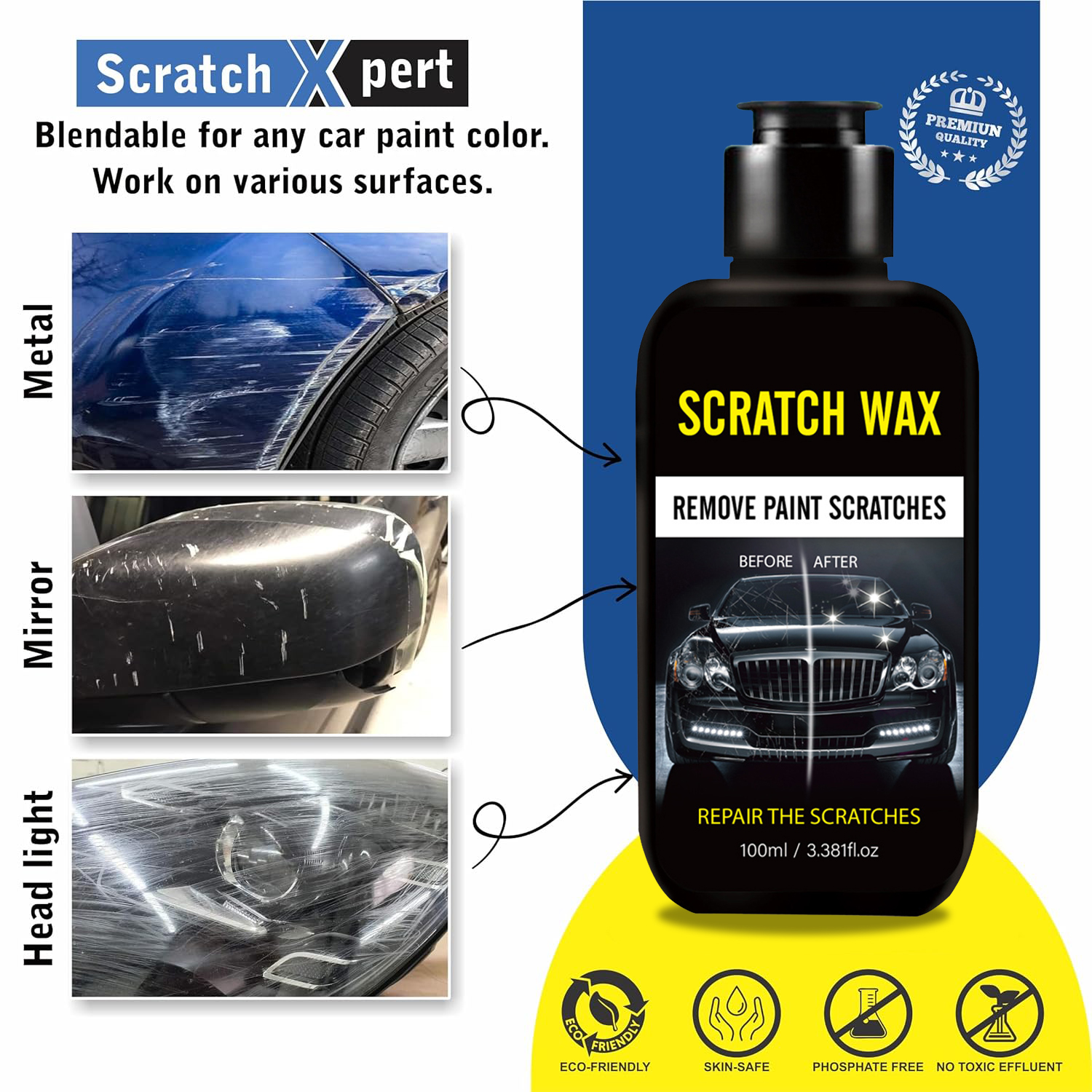 Tiktok Summer Sale🎉Car Scratch Removal Cream - Restores Your Car Shine Instantly