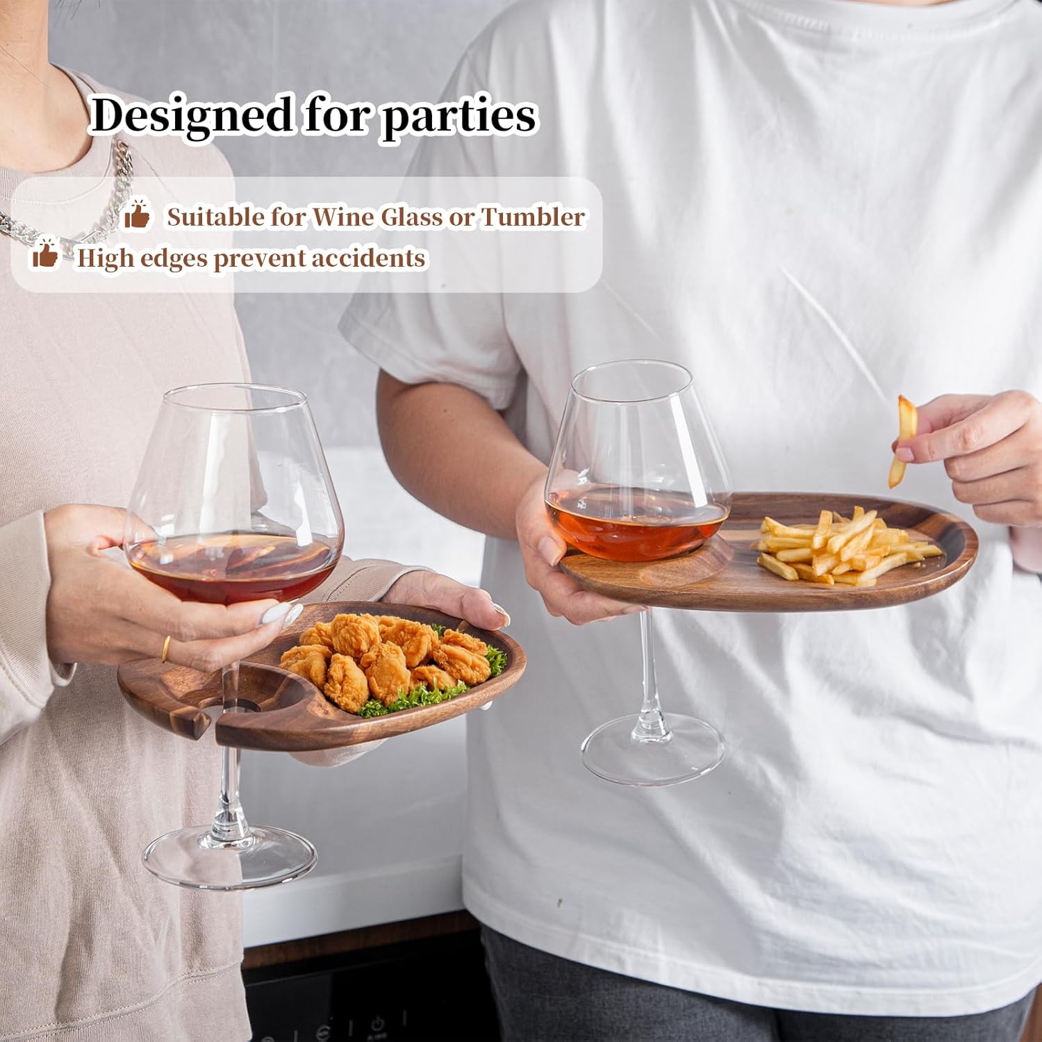 🎅Christmas Promotion 48% OFF-🎁-Appetizer Plate with Wine Glass Holder